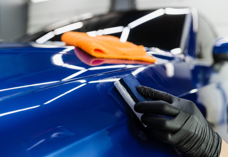 Ceramic Coatings Being Applied on a Car for Enhanced Protection and Appearance in Orlando