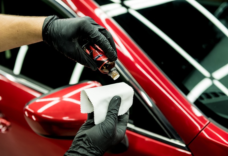 Ceramic Coating Chemical Components Used for Car at Auto Salon of Orlando